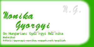 monika gyorgyi business card